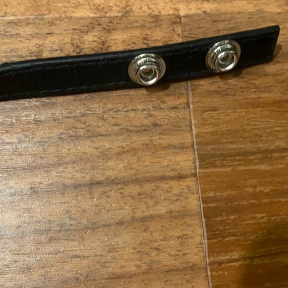 Bebe Black Skinny Bow Belt Size M/L - Picture 3 of 8